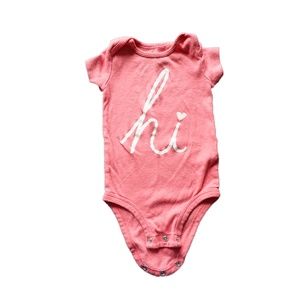 Carters Pink Hi graphic onesie bodysuit 6 month
